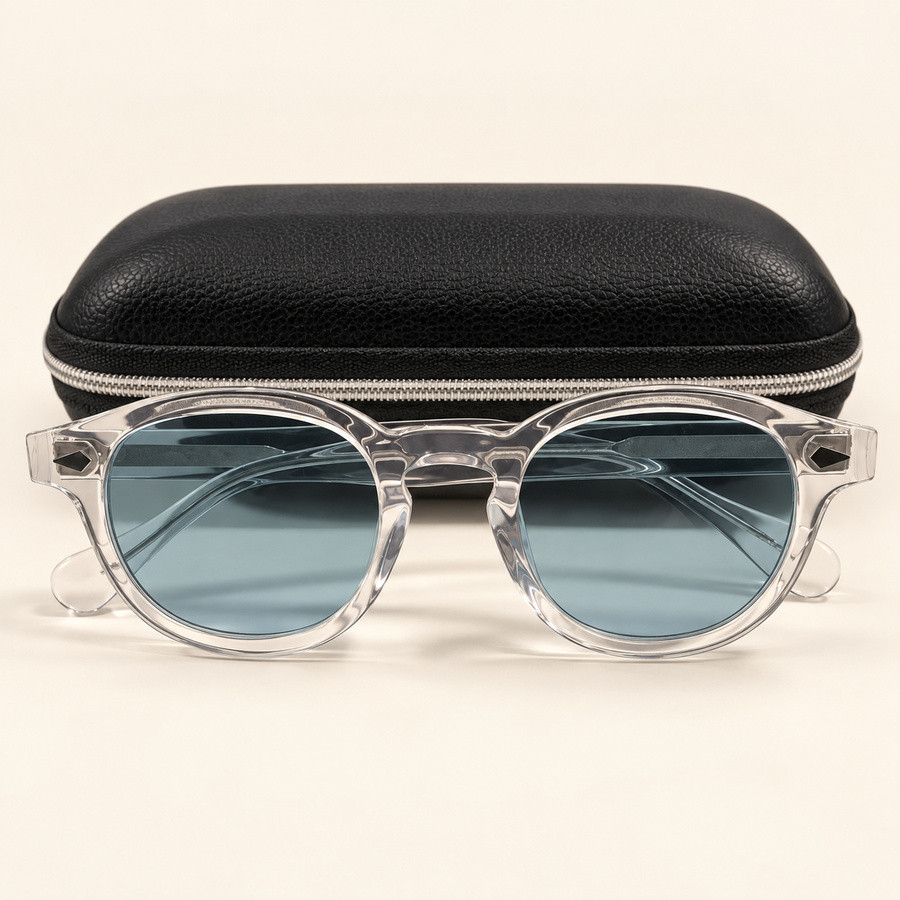 Transparente Retro-Sonnenbrille | Look Hippie Chic