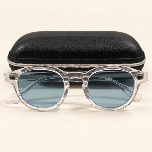 Transparente Retro-Sonnenbrille | Look Hippie Chic