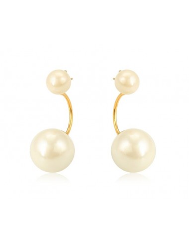 Pearl earrings - gold plated 24 K