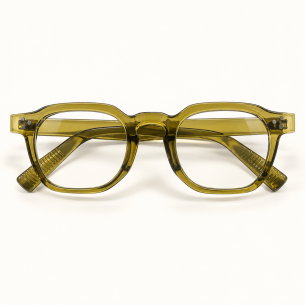 Olive Green Retro Reading Glasses | Look Hippie Chic