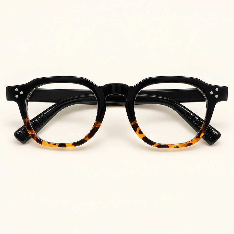 Retro-Lesebrille Schwarz-Havanna mit Filter und Etui | LHC