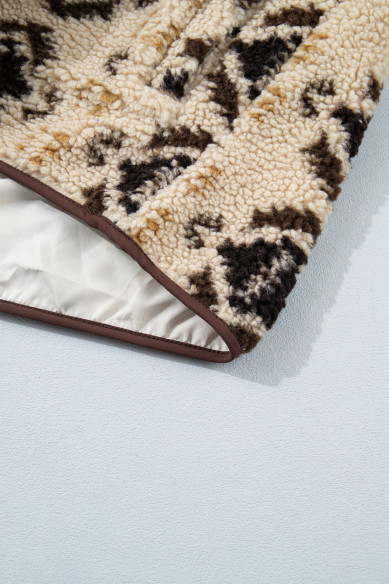 Dames fleecetrui khaki met westernprint | Boho chic