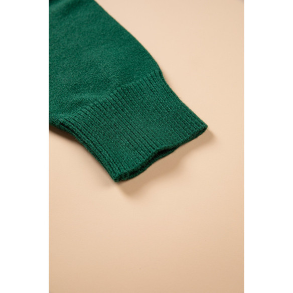 Women’s Dark Green Christmas Dog Sweater | LHC