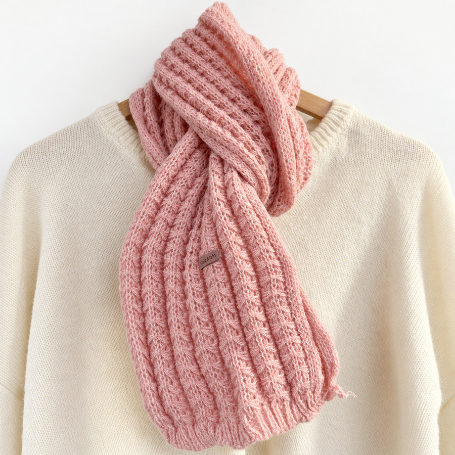 Poederroze gebreide sjaal – Bohemian chic | LHC