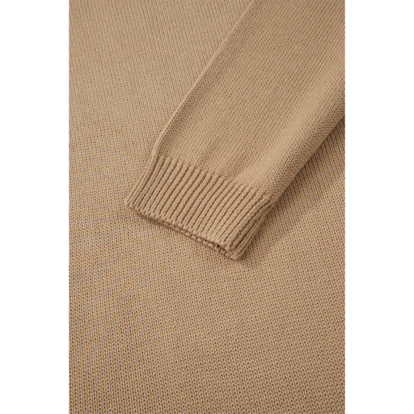 Kurzes Oversize-Strickkleid in hellem Khaki | LHC