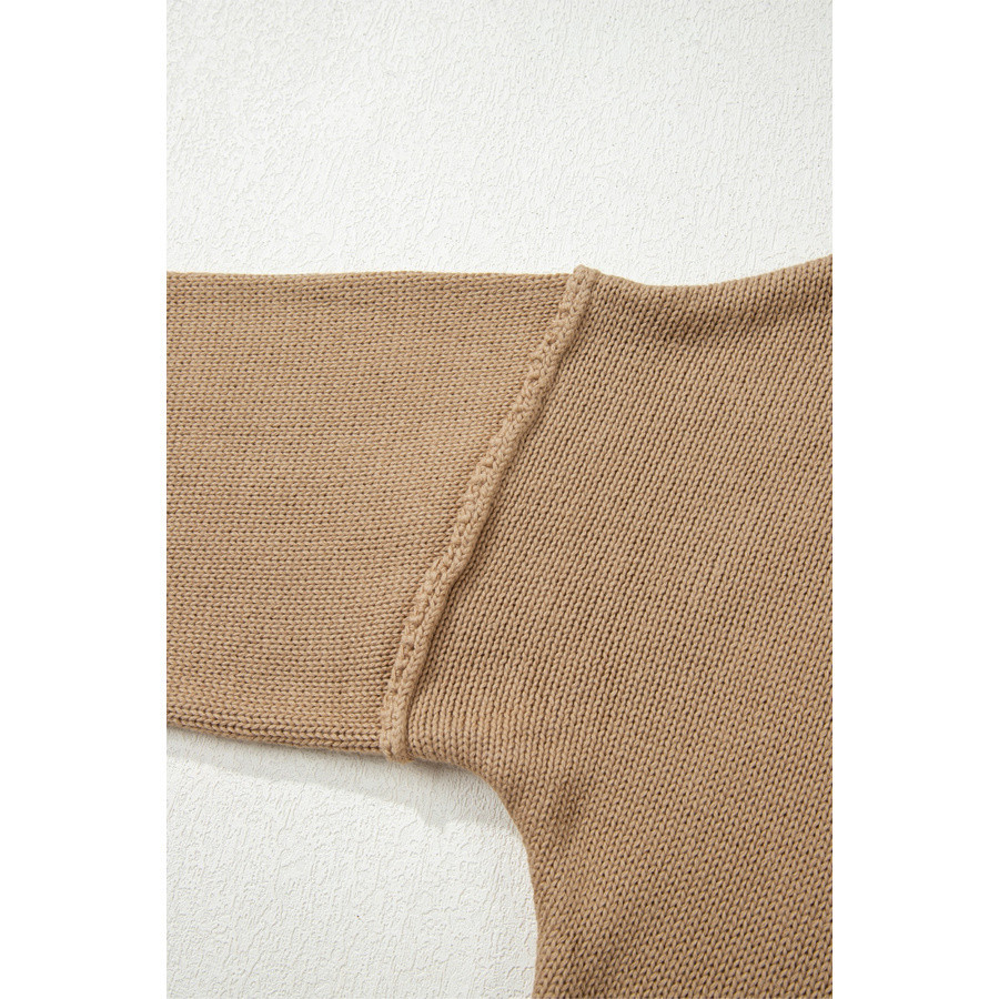 Korte oversized trui-jurk in lichtkaki | LHC
