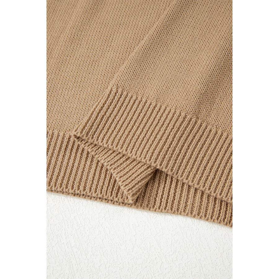 Robe pull courte kaki clair oversize | Look Hippie Chic