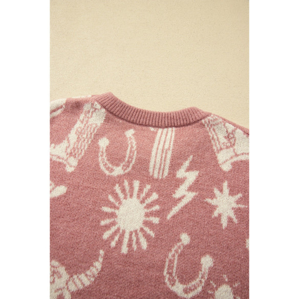 Women’s peach pink cactus sweater | Look Hippie Chic