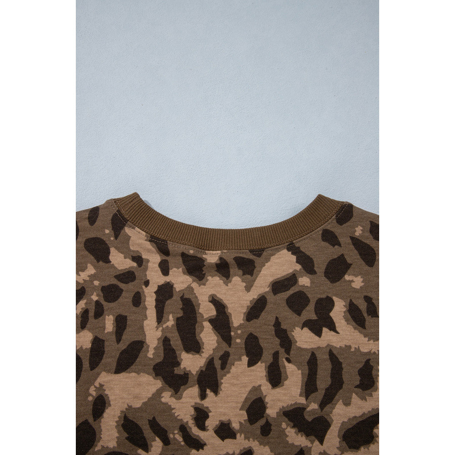 Sweat femme léopard à bandes roses | Look Hippie Chic